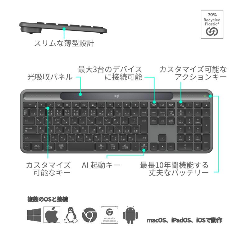 【最安値‼️新品未開封‼️】Logicool ワイヤレスキーボード K980 logicool（ロジクール） キーボード ワイヤレスキーボード K980