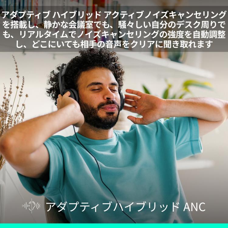 ヘッドセット ロジクール ZONE WIRED 2 ZONEWIRED2GR 有線 USB-C USB-A ノイズキャンセリングマイク搭載 ロジクール ANC 国内正規品 2年間無償保証の画像