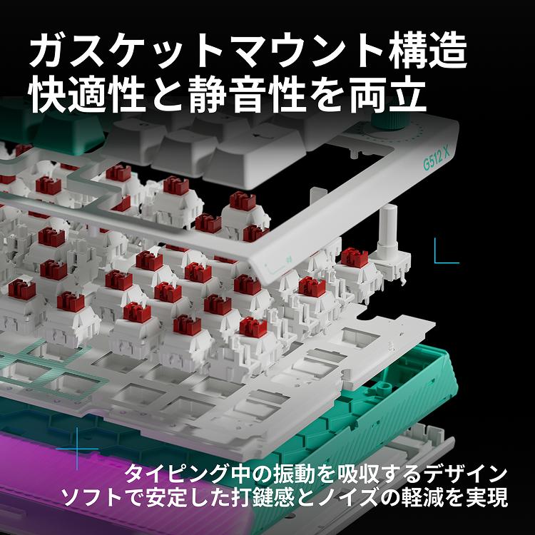 ロジクールG ゲーミングキーボード Logicool G G512 X 98 有線 リニア