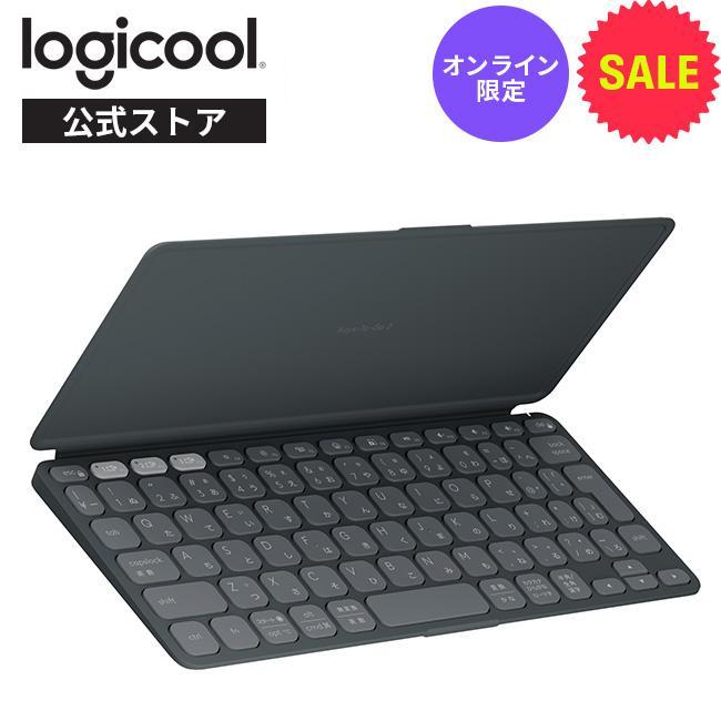 ワイヤレス キーボード ロジクール KEYS-TO-GO 2 iK1043GRUda 薄型 軽量 222g Bluetooth 無線 Easy-Switch 日本語配列 電池寿命36ヶ月 正規品 1年間無償保証 | logicool