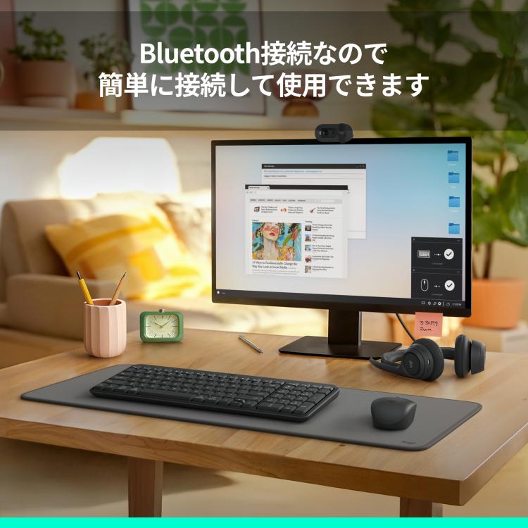 ワイヤレスキーボード ロジクール K250 Bluetooth テンキー コンパクト 日本語配列 耐水 無線 Windows Mac Chrome K250GRda 正規品 1年間無償保証 | logicool | 01