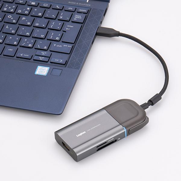 画面 ON OFF機能搭載 ドッキングステーション Type-C USBハブ 6in1 HDMI Type-A USB PD microSD カード―リーダー 4K LHB-LPMWP6U3SS new ypp｜logitec｜10