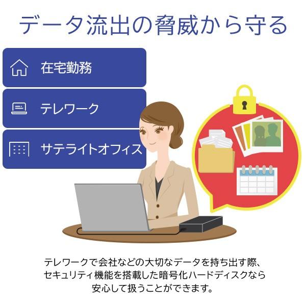 セキュリティ 対策 ハードウェア 暗号化 ハードディスク 8TB 外付け HDD Windows用 パスワードロック ロジテック LHD-EN80U3BS | ロジテック | 01
