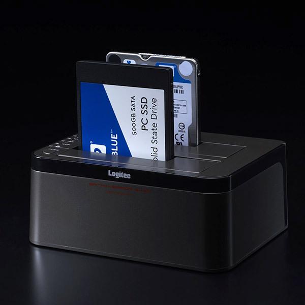 HDD SSD コピー スタンド ケース デュプリケーター エラースキップ 機能 クローン 換装 3.5インチ / 2.5インチ / Win / Mac LHR-2BDPU3ES｜logitec｜06