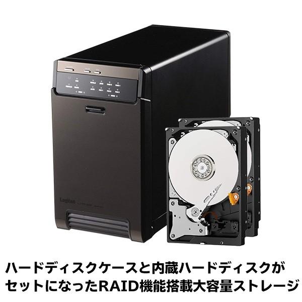 外付けHDD 2BAYケース + WD Red Plus 4TB × 2台 大容量ストレージ LHR-2BRH80EU3WR　 ロジテックダイレクト限定｜logitec｜02