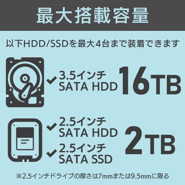 ロジテック Type-C 2.5インチ HDD / SSD ケース 4台 搭載可能 4BAY 3.5