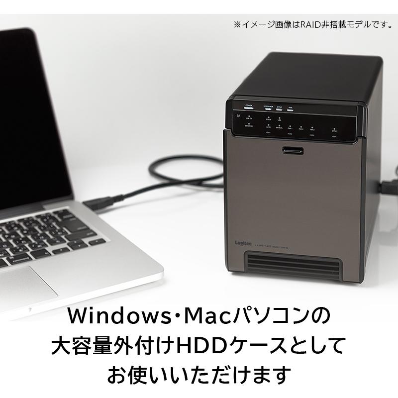ロジテック RAID 機能 HDDケース 4台 3.5インチ ハードディスク ケース