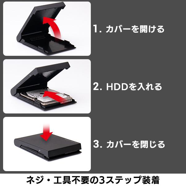 ロジテック Type-C HDD / SSD ケース 外付け 2.5インチ HDD