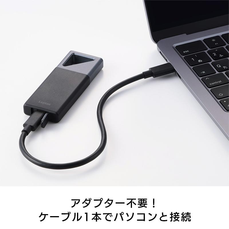 ロジテック SSD 外付け 1TB ポータブル iPhone USB HDD スティッ Type