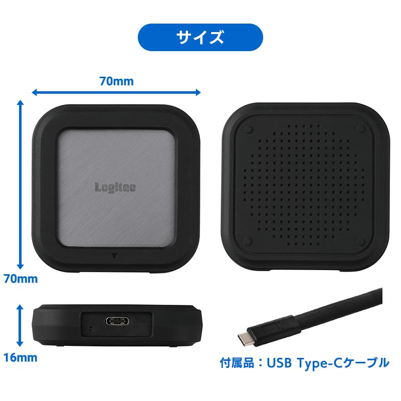 ロジテック SSD 外付け 1TB 40Gbps USB4対応 ポータブル Type-C PS5