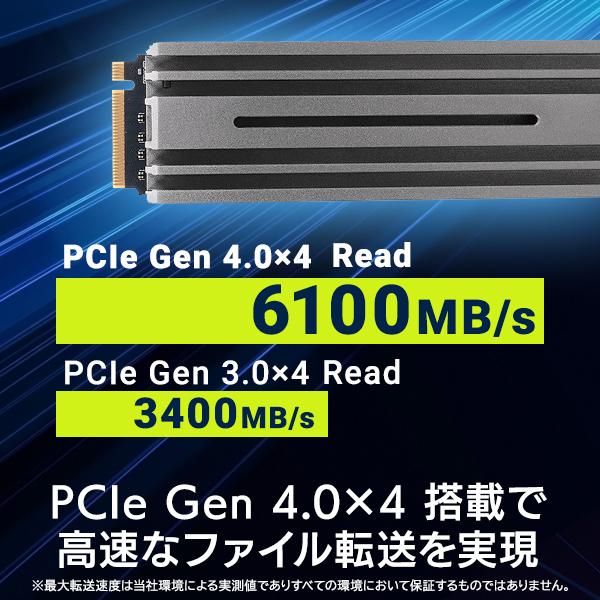 PS5対応  ヒートシンクM.2 SSD 内蔵 500GB Gen4x4対応 NVMe PS5拡張ストレージ 増設 LMD-PS5M050  ロジテック｜logitec｜03