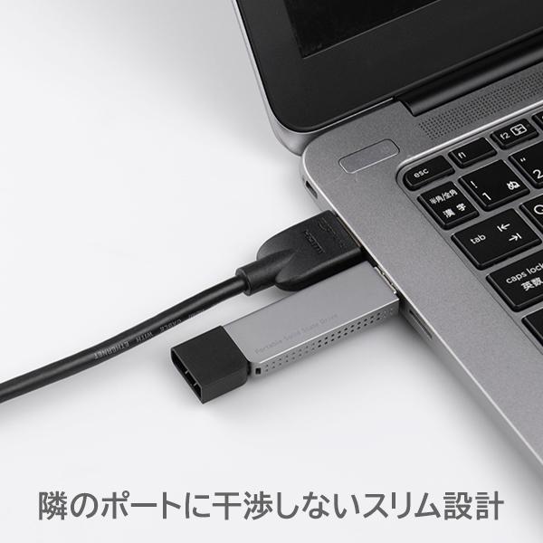 SSD 250GB 外付け ポータブル 薄型 スリム PS5 / PS4 / テレビ 録画 / PC 対応 スティック Type-A ロジテック LMD-SPDL025U3｜logitec｜02