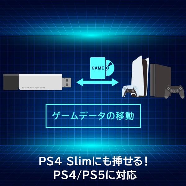 SSD 250GB 外付け ポータブル 薄型 スリム PS5 / PS4 / テレビ 録画 / PC 対応 スティック Type-A ロジテック LMD-SPDL025U3｜logitec｜03