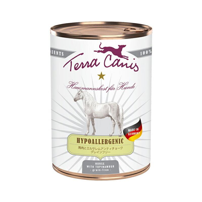 正規輸入品 テラカニス ハイポアレルジェニック 低アレルギー 馬肉 犬用 400g Dogcan Tc ロゴスペットサイト 通販 Yahoo ショッピング