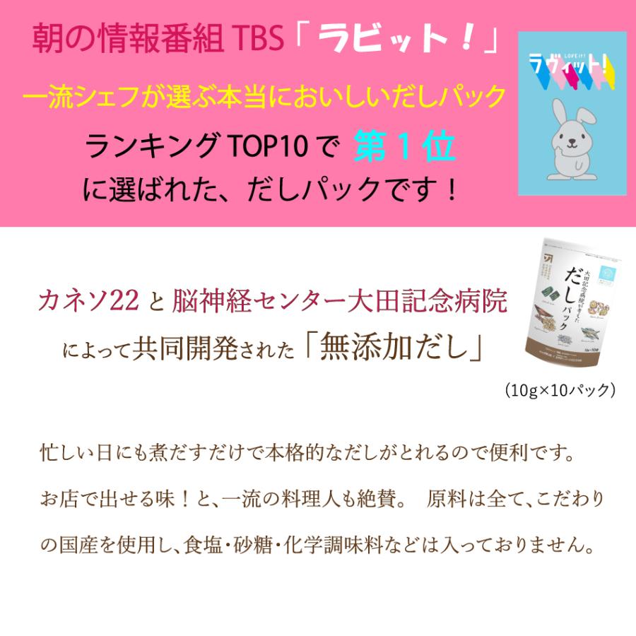 大田記念病院が考えただしパック 国産素材 ／ 無添加だし　10g×10パック |  | 01