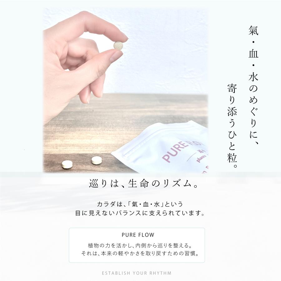 PURE FLOW ピュアフロー 巡り  │カラハリスイカ・大和当帰・生姜・柚子 | 植物サプリメント |  | 03