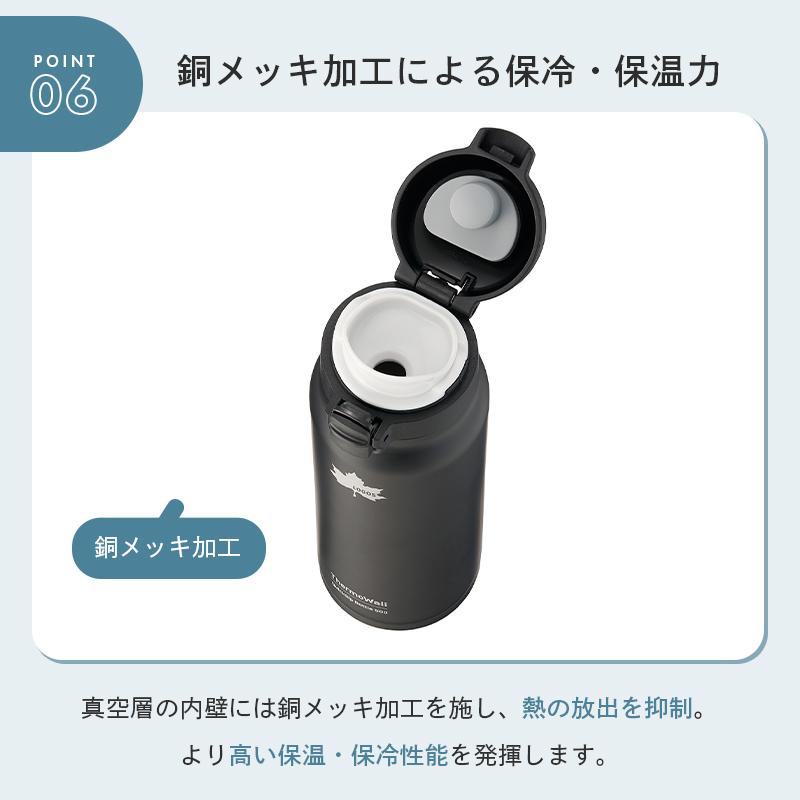 LOGOS（ロゴス） 公式 ThermoWall 真空断熱 ワンタッチボトル Type601