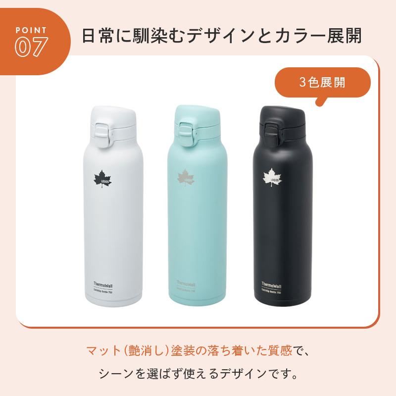 LOGOS（ロゴス） 公式 ThermoWall 真空断熱 ワンタッチボトル Type601