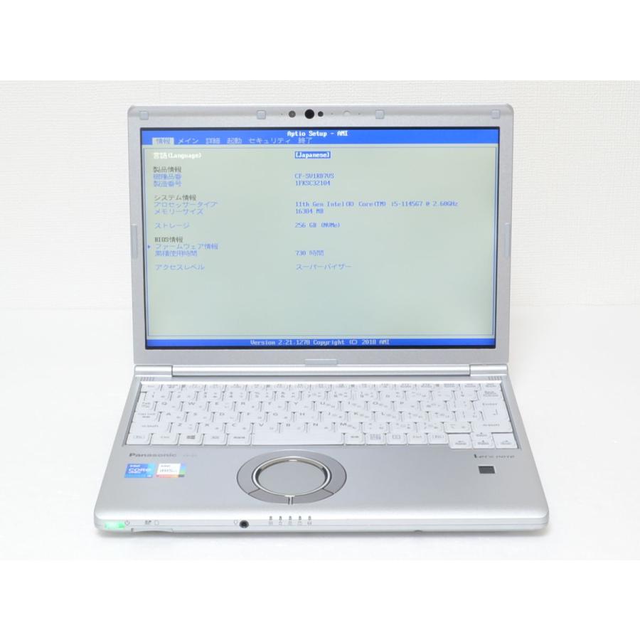 その他ノートPC本体 Panasonic CF-SV1RD7VS i5/16GB/SSD256GB Let's note SV Panasonic CF-SV1RDLAS Core i5-1145G7/12.1型