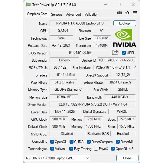 ThinkPad ほぼ未使用 102時間 P17 Gen2 RTX A5000 32GB SSD1TB