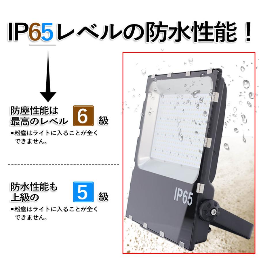 LED投光器 80W IP65 屋内 屋外 防塵 防水 ワークライト 作業灯 アウトドアライト 広角 防犯 施設照明 5mコード付き 180°調整ステー スタンド 省電力 PSE 昼光色｜lohas-lohas-shop｜07