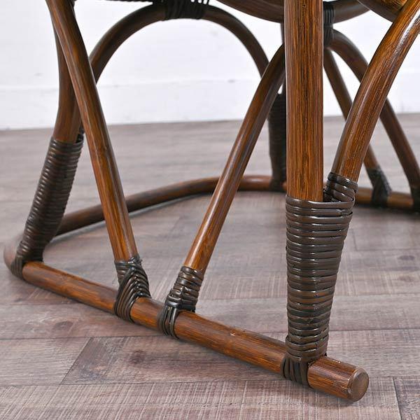 籐製（ラタン）　アームチェア 椅子 イス ビンテージ　1人掛け椅子 籐椅子 ラタンチェア 籐の家具 一人掛け椅子 籐 ウッドチェア