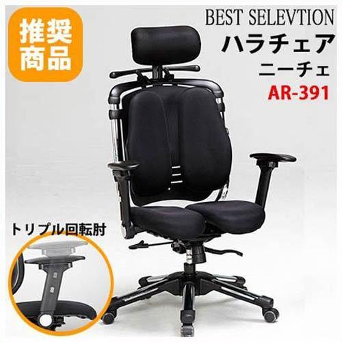 ハラチェア ハラチェアー ニーチェ トリプル回転肘 2座面 ハラ パソコンチェア 疲れにくい Haraチェア 高機能 ブラック おしゃれ オシャレ 激安 Pro Niche Ar391 Tr K Bk ロハスインテリア 通販 Yahoo ショッピング