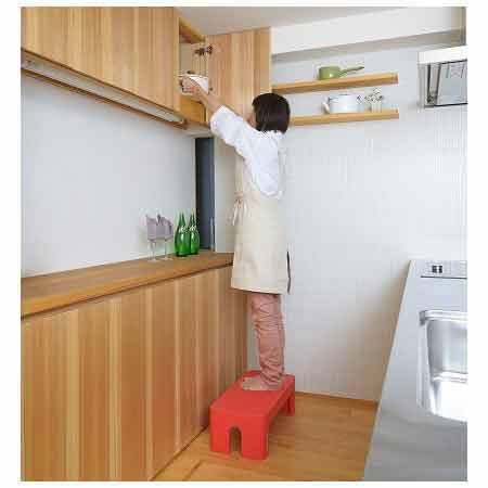 踏み台 おしゃれ 子供 L レッド 子供デスクにも 洗面所 洗面 キッチン 台所 リビング 踏台 キッチン踏み台 ステップ台 脚立 Tou Squ 2699 ロハスインテリア 通販 Yahoo ショッピング