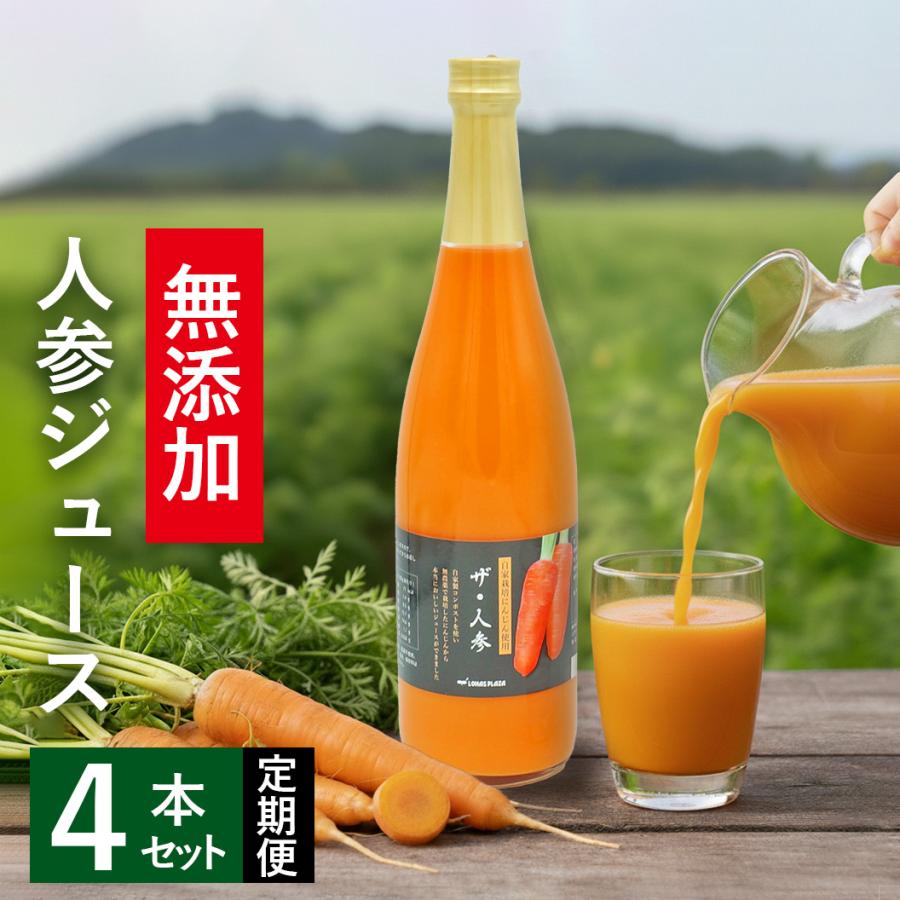 定期便コース 人参ジュース 無添加 ザ・人参 720g×4本 にんじん
