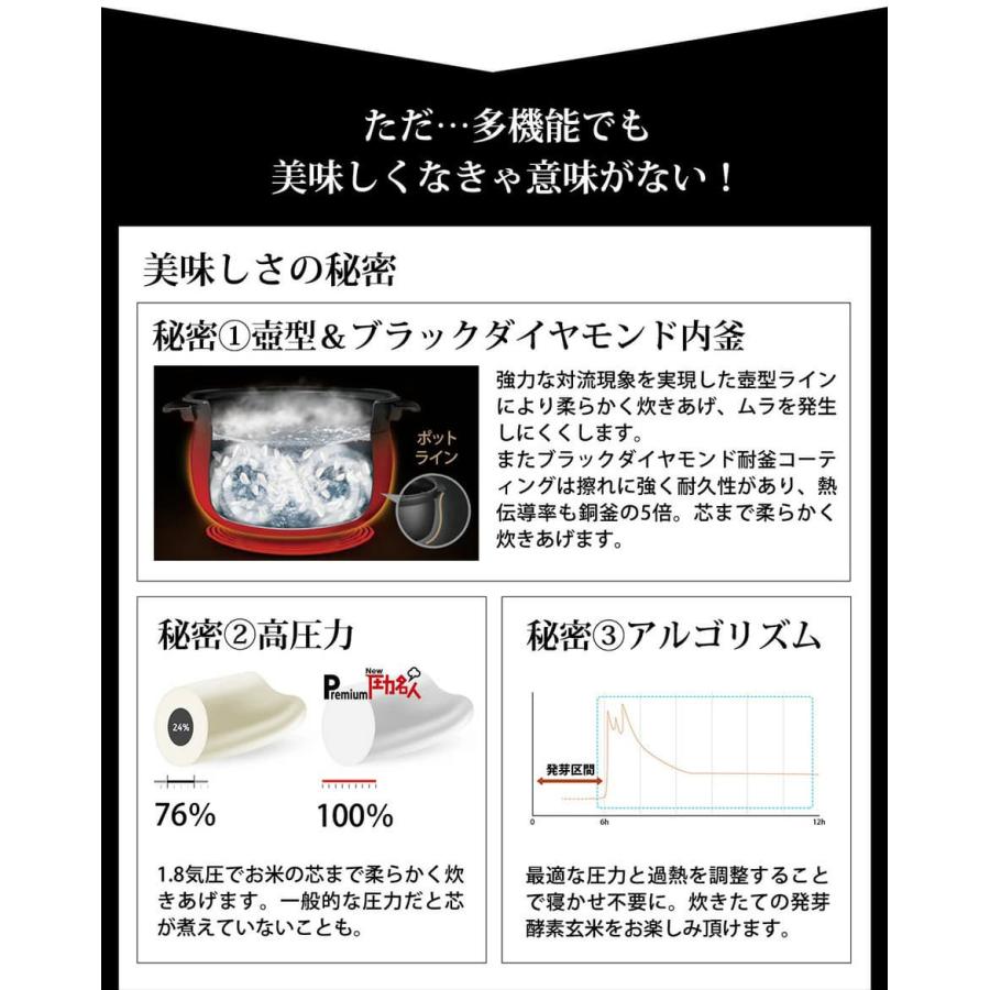玄米炊飯器 Premium New 圧力名人 3年保証 正規代理店 レシピ本・専用蒸し器特典付 発芽酵素 マイコン式 非IH 甘酒モード 最新機種出荷 :atsuryoku-pm-pre3:オーガニックローフード LOHAS - 通販 - Yahoo!ショッピング 玄米炊飯器 Premium New 圧力名人 3年保証 正規代理店 レシピ本・専用蒸し器特典付 発芽酵素 マイコン式 非IH 甘酒モード 最新機種出荷 :atsuryoku-pm-pre3:オーガニックローフード LOHAS - 通販 - Yahoo!ショッピング