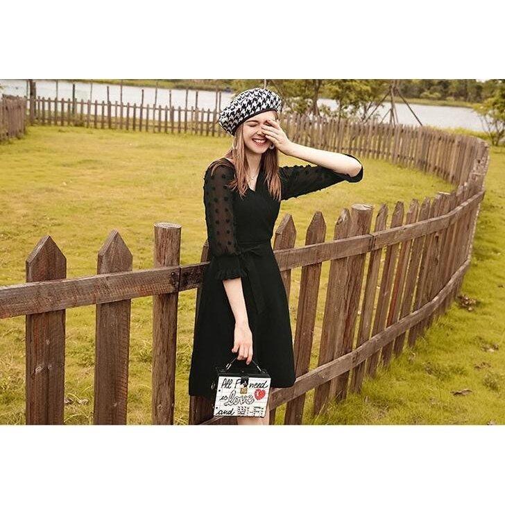 レディース 春秋 ニットワンピース 五分袖 New 切り替え ワンピース 体型カバー 着痩せ カジュアル 通勤 二次会 結婚式 お出かけ Hz Lohas2号店 通販 Yahoo ショッピング