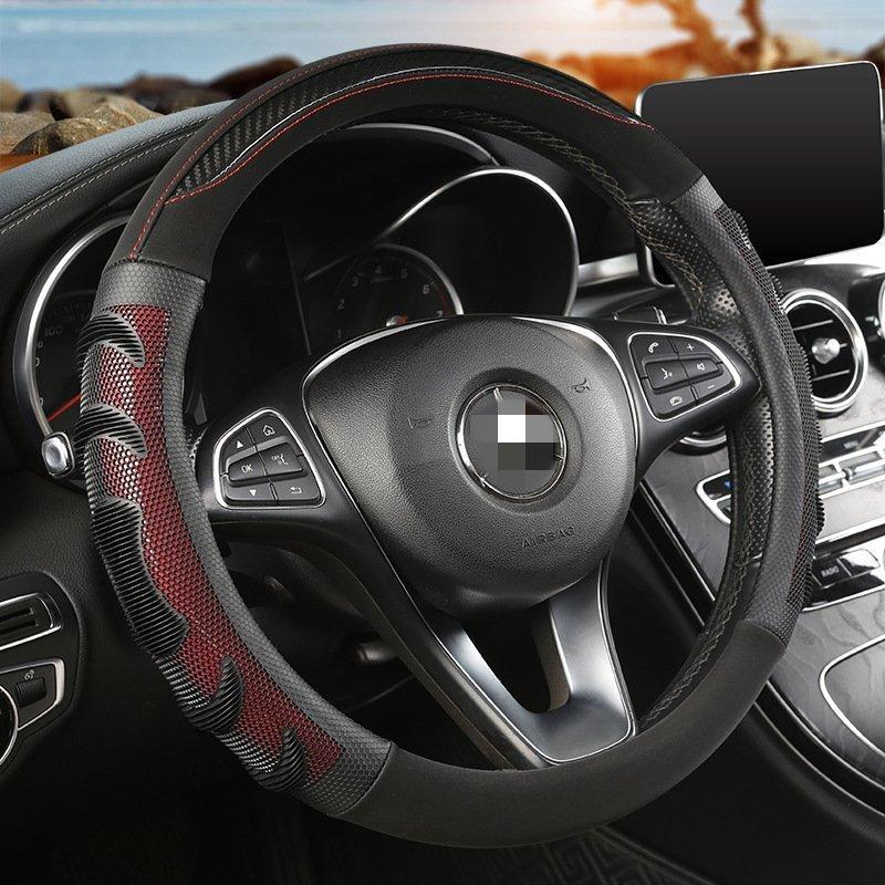 ステアリング カバー ハンドルカバー ステアリングカバー New 38cm 軽自動車 普通車 内装用品 O型 D型 ドライビング おしゃれ 男女兼用 高級感 滑り止め