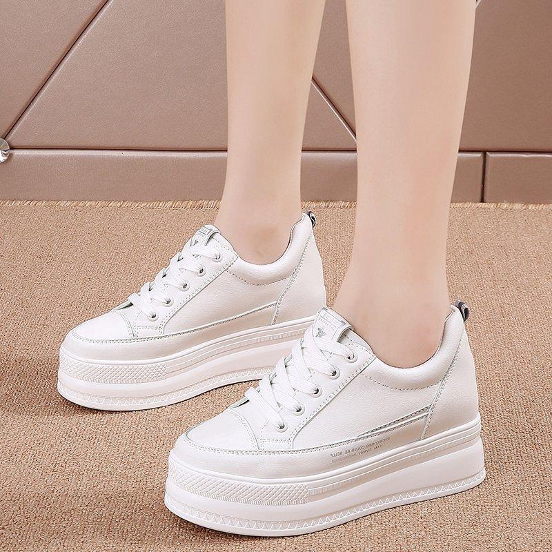 信用 厚底スニーカー インヒールスニーカー レディース 白 ウォーキングシューズ レディーススニーカー 運動靴 厚底ヒール 軽量 美脚 疲れにくい 厚底シューズ Commerces Boutique