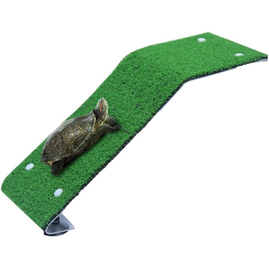 亀 水槽 Fulilie 浮島 New 飼育 カメ 両生類 爬虫類 人工芝 水槽レイアウト オブジェ M 水槽用模型 Idealauto Ee