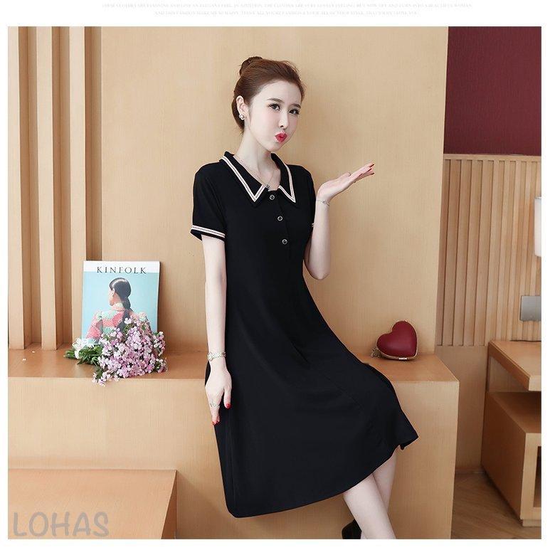 レディース ワンピース ポロワンピース 夏 ロングtシャツ ポロシャツ 女性 半袖tシャツ ショートワンピ カットソー 97 Off