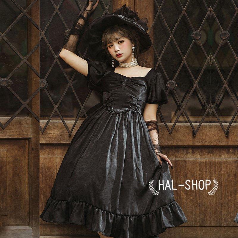ワンピース 半袖 ロリータ レディース ドレス ゴスロリ 黒ロリ クラシック レトロ エレガント ロリィタ 黒 赤 豪華 セクシー Lo Lohas Hal Shop 通販 Yahoo ショッピング