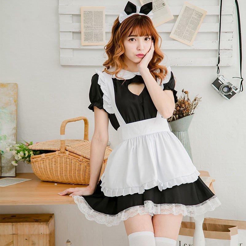 メイド ワンピース ロリータ エプロン セクシー 衣装 胸開き ハート レディース 制服 コスプレ 3点セット S 5xl Lo Lohas Hal Shop 通販 Yahoo ショッピング