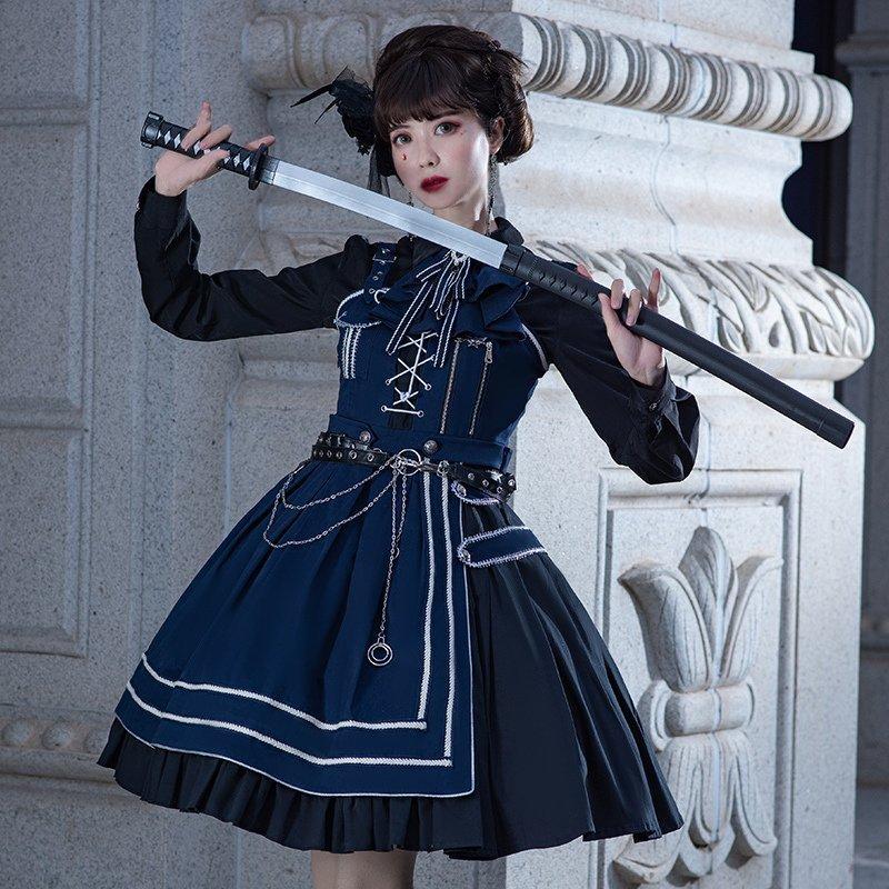 ワンピース 秋冬 ロリータ 新作 オリジナル 軍服風 ゴシック ゴスロリ ジャンパースカート レディース コスプレ Lo Lohas Hal Shop 通販 Yahoo ショッピング