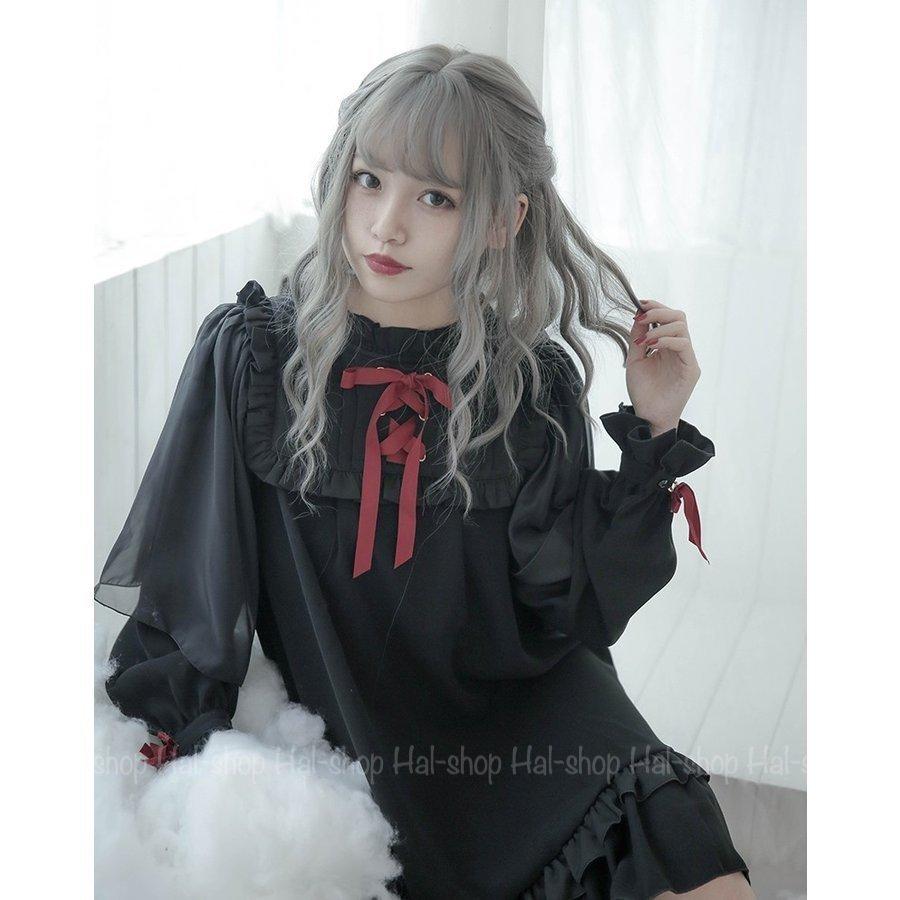 ワンピース ケープ取り外し可能 シフォンケープ付き ワンピースのみ レディース スモック フリル ロリータ 甘ロリ ゴスロリ Lolit5907 Lohas Hal Shop 通販 Yahoo ショッピング