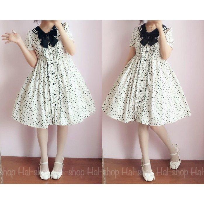 全ての Lulu S Garden ロリータ 星空のセーラーワンピース ワンピのみ リボン 星柄 セーラーロリータ 甘ロリ 夏物 人気no 1 本体 Turningheadskennel Com