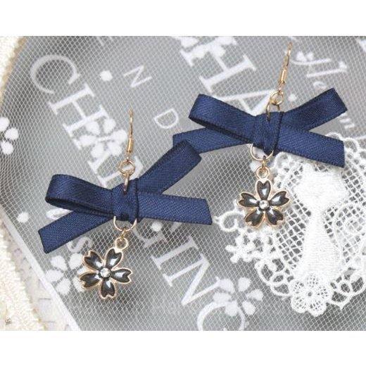 通年 春夏 ピアス リボン 和ロリ さくら 桜 お花モチーフ フックピアス アクセサリー 雑貨 小物 甘ロリ Lolita ロリィタ おでかけ デート 撮 ポスト投函対応 Lolit Lohas Hal Shop 通販 Yahoo ショッピング