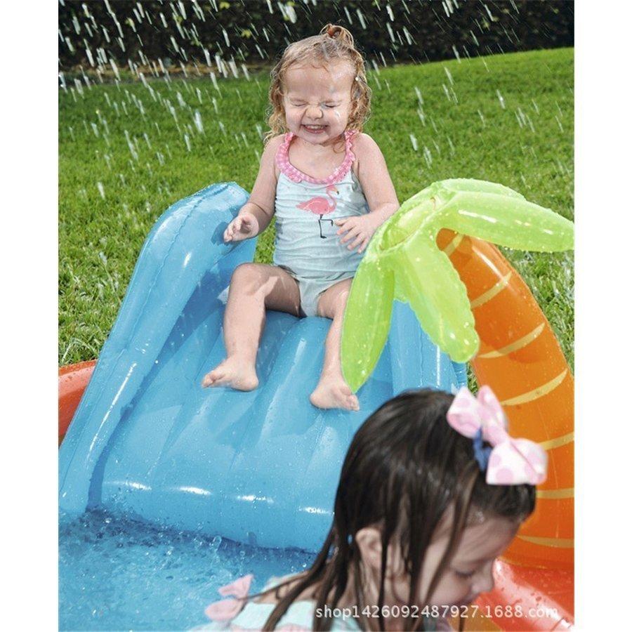 家でプール遊び ビニールプール 家庭用プール 対象年齢３歳 子供プール New 水遊び おもちゃ 火山のプール 滑り台付き スライダー Nchot Lohas Hal Shop 通販 Yahoo ショッピング