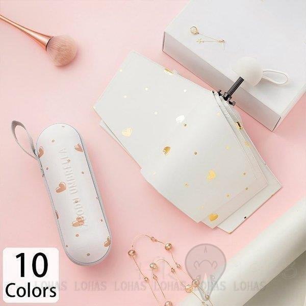 最安値に挑戦 軽量 おしゃれ ジャンプ 折り畳み傘 折りたたみ傘 New 晴雨兼用 傘 可愛い レディース ハート柄 ガーリー フェミニン 可愛い キラキラ プリント 子ども傘 カラー B Www Gatorheatandair Com