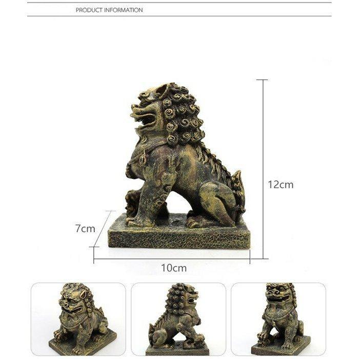 水槽装飾 風水 石獅子 水槽オブジェ 水槽 アクアリウム オーナメント 置物インテリア 水族館作り 飾り物