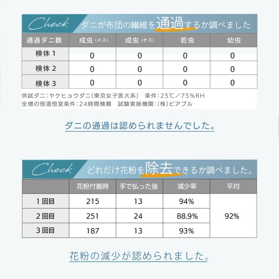 ダニゼロック 洗える 2枚合わせ 掛け布団 (洗濯ネット付) ダブル 190×210cm 防ダニ布団 防ダニ 二枚合わせ 掛けふとん 掛布団 綿100% 日本製_6