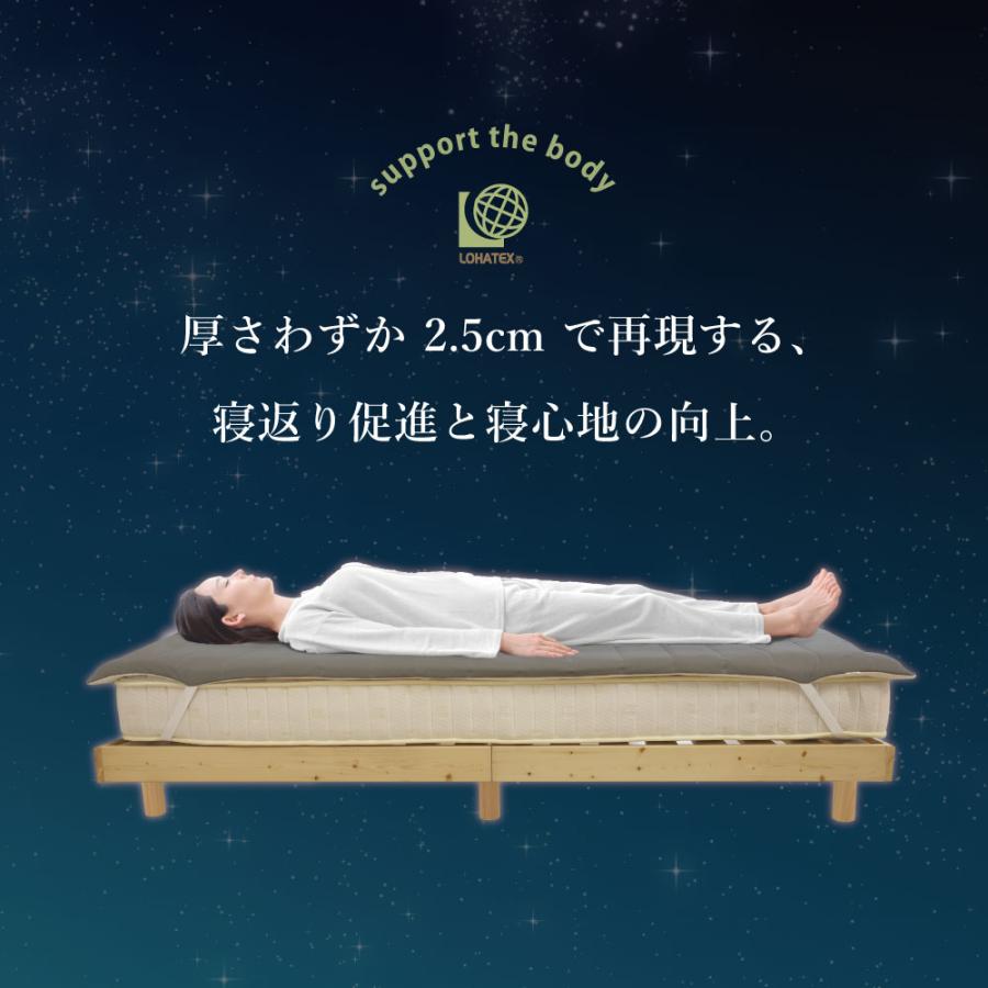 LOHATEX 敷パッド 厚さ2.5cm シングル 100×200×2.5cm ベッドパッド
