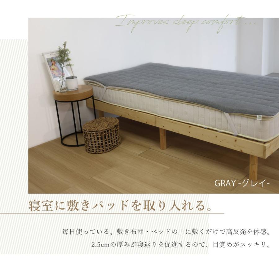 LOHATEX 敷パッド 厚さ2.5cm シングル 100×200×2.5cm ベッドパッド