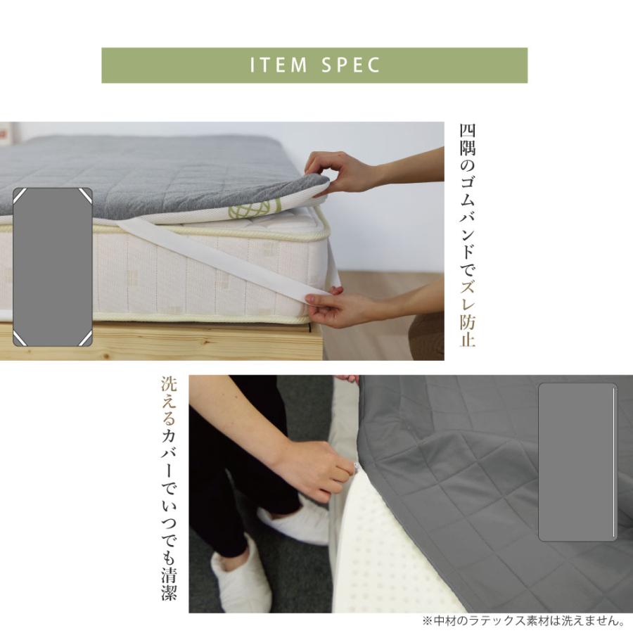 ラテックス マットレス ダブル 140×200×2.5cm LOHATEX 敷パッド ベッド