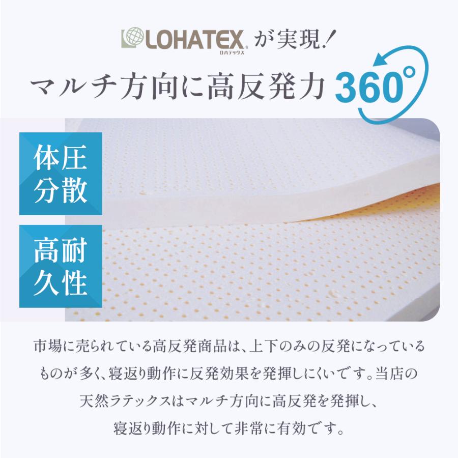 LOHATEX マットレス 三つ折りマットレス セミダブル 厚さ5ｃｍ　高反発 マットレス フラット 腰痛 肩こり 首こり 高反発寝具_4