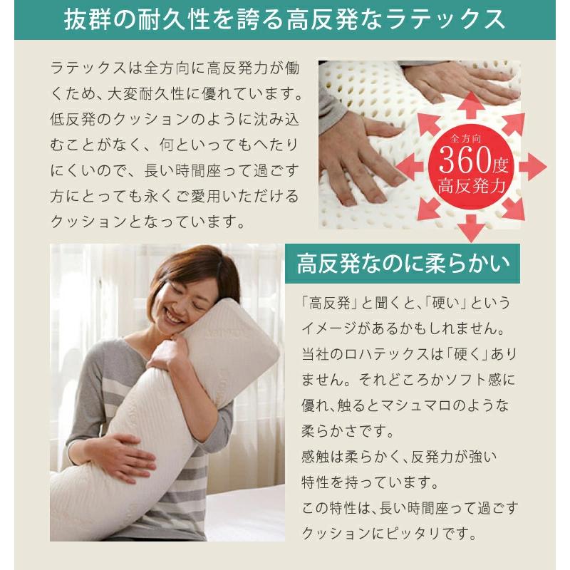 ラテックス クッション 40×40×2.5cm LOHATEX スクエアクッション
